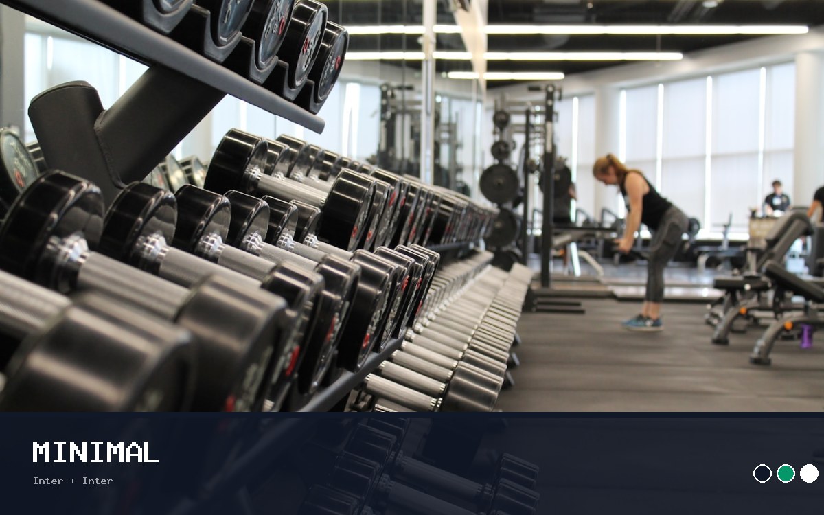 Spor Salonu / Pilates / Yoga · Minimal önizleme