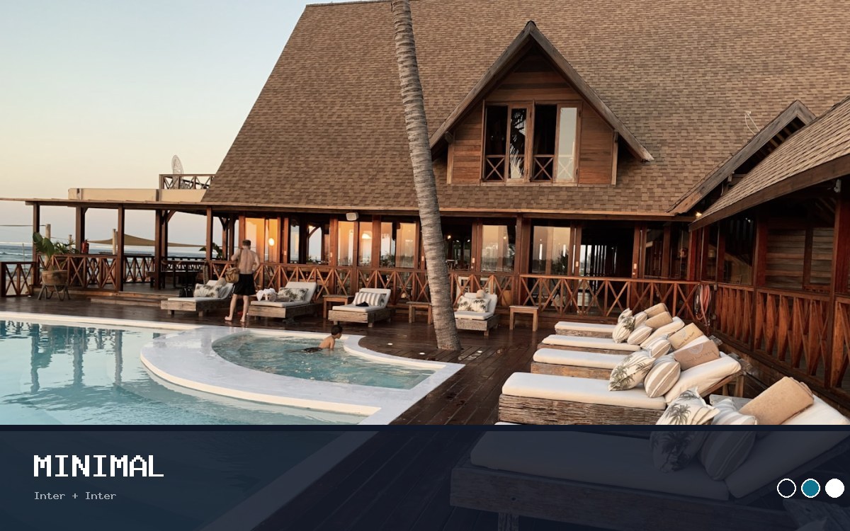 Turizm / Otel / Bungalov · Minimal önizleme